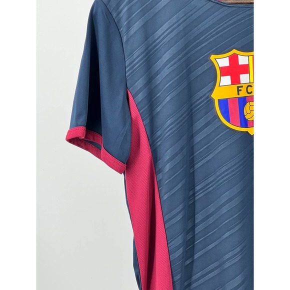 FC Barcelona Soccer Jersey Blue Maroon Short Sleeve Men's Size L - Picture 5 of 6